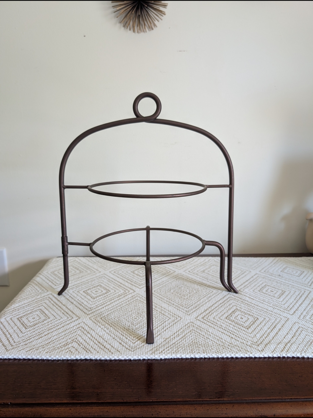 Two-Tier Metal Display Stand in Bronze